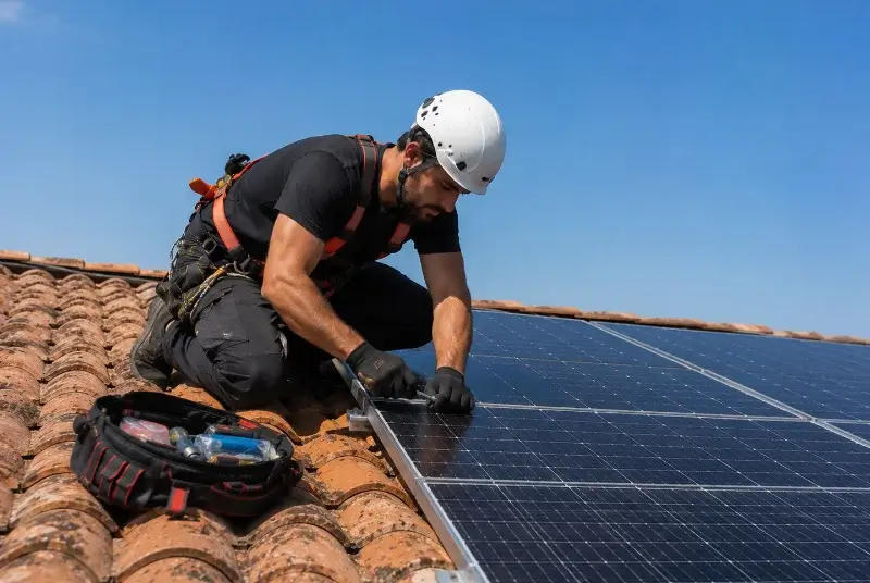 Maintenance et monitoring de panneaux solaires à Ansignan