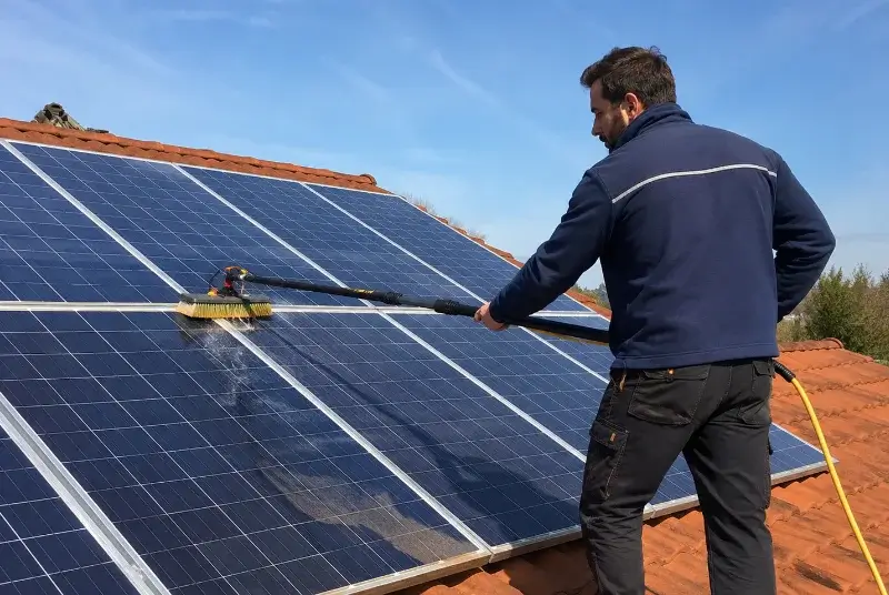 Nettoyage et entretien de panneaux solaires à Ansignan